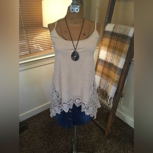 Buckle Lace Velvet Top Size Large